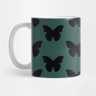 Black Butterflies Pattern Mug